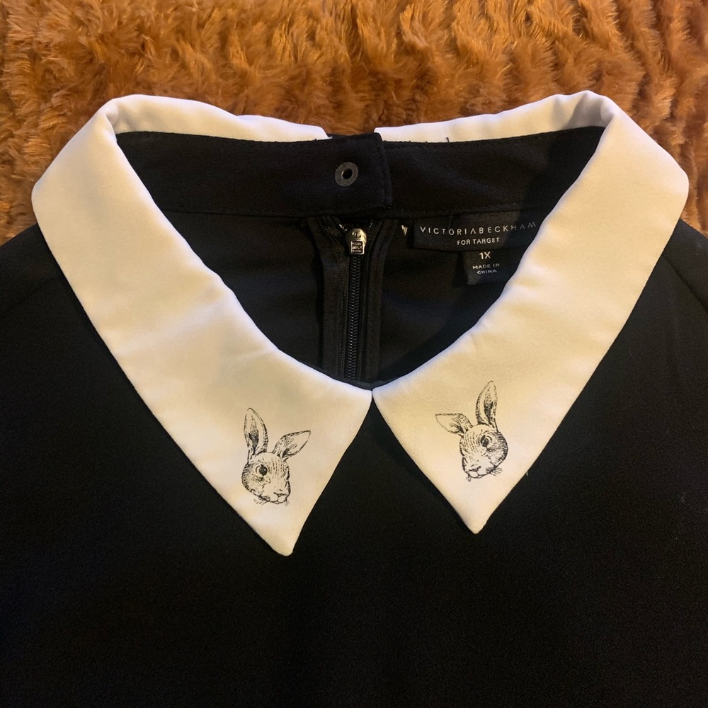 Victoria Beckham Peter Pan Collar Rabbit Dress